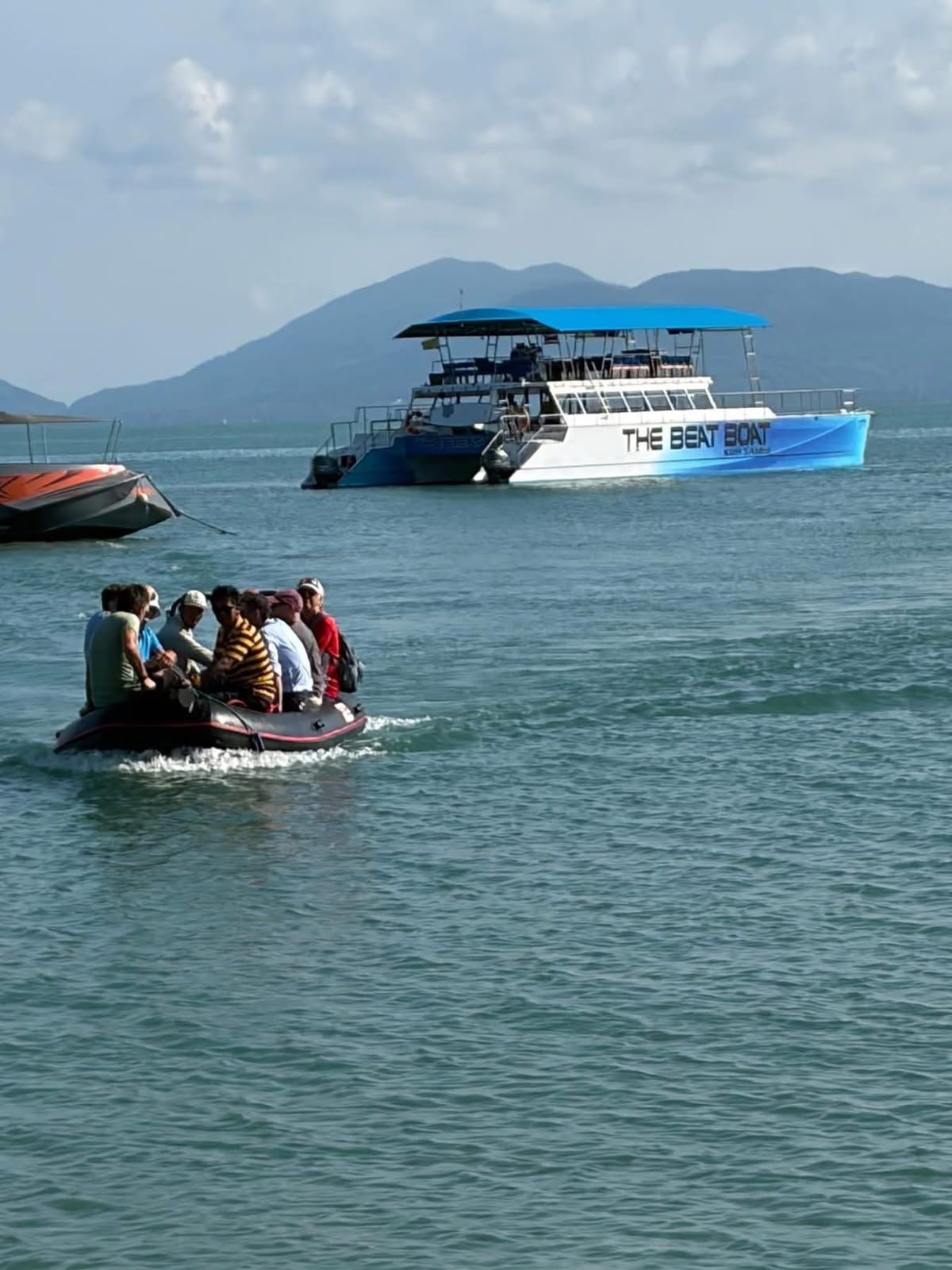 The Beat Boat on the water for Anzac Day