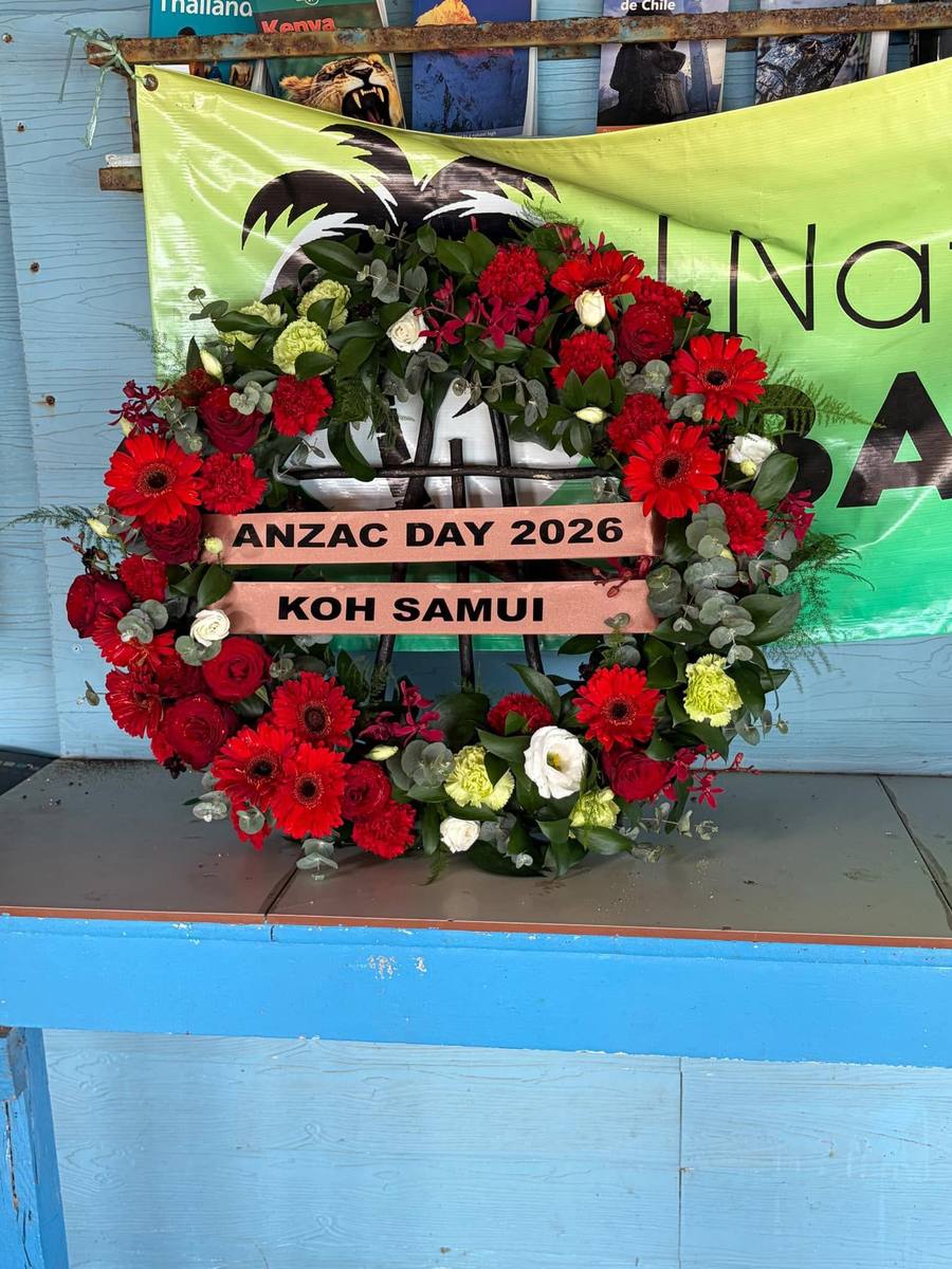 Bloom Samui Anzac Day 2026 wreath