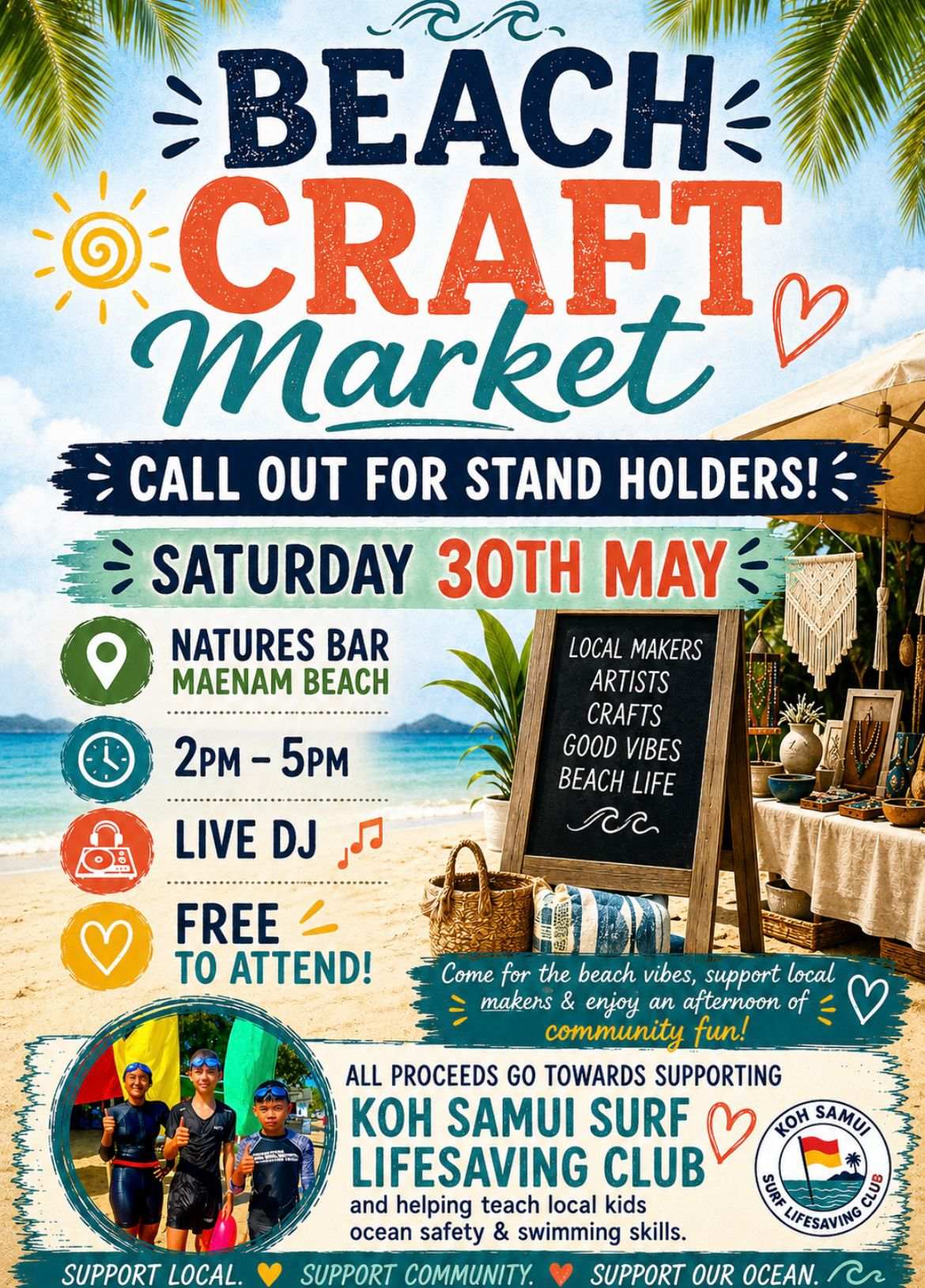 Beach Craft Market event flyer