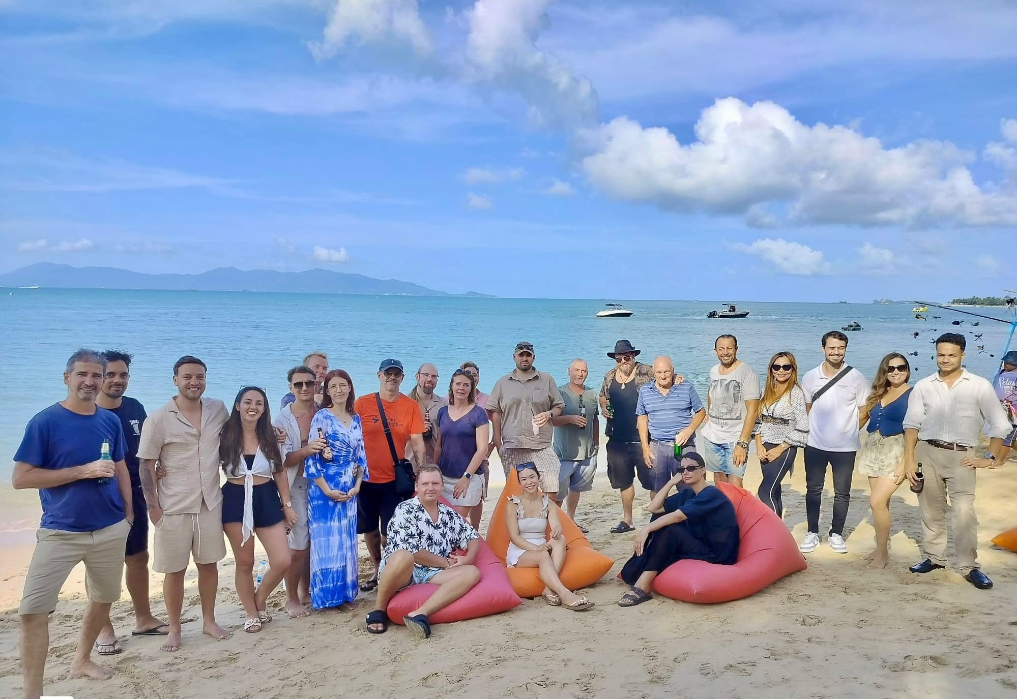 Business Networking Lunch group at Nature Bar, Maenam Beach