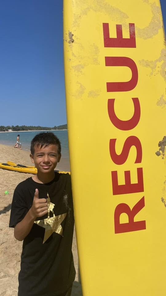 Jimmy with rescue board