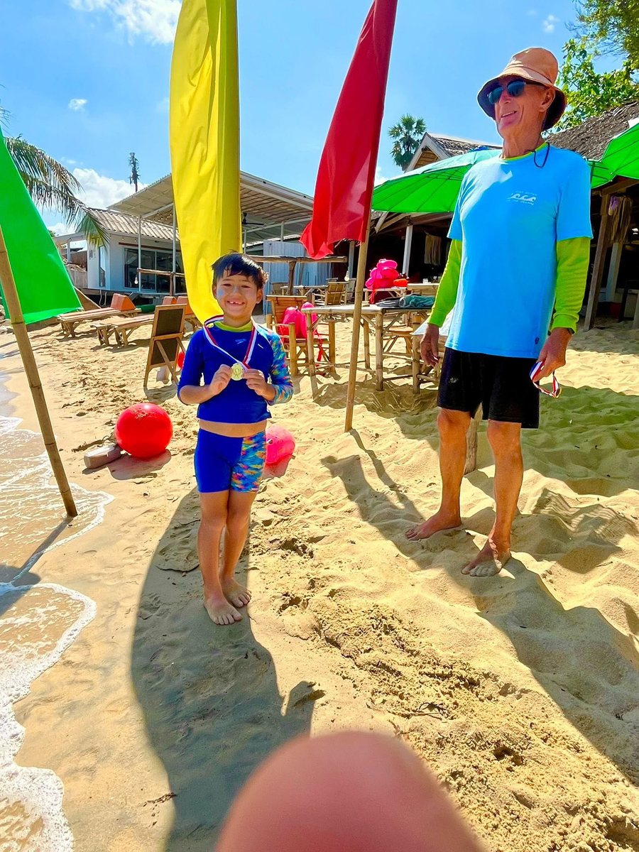 Kai with Gary at the Surf Club