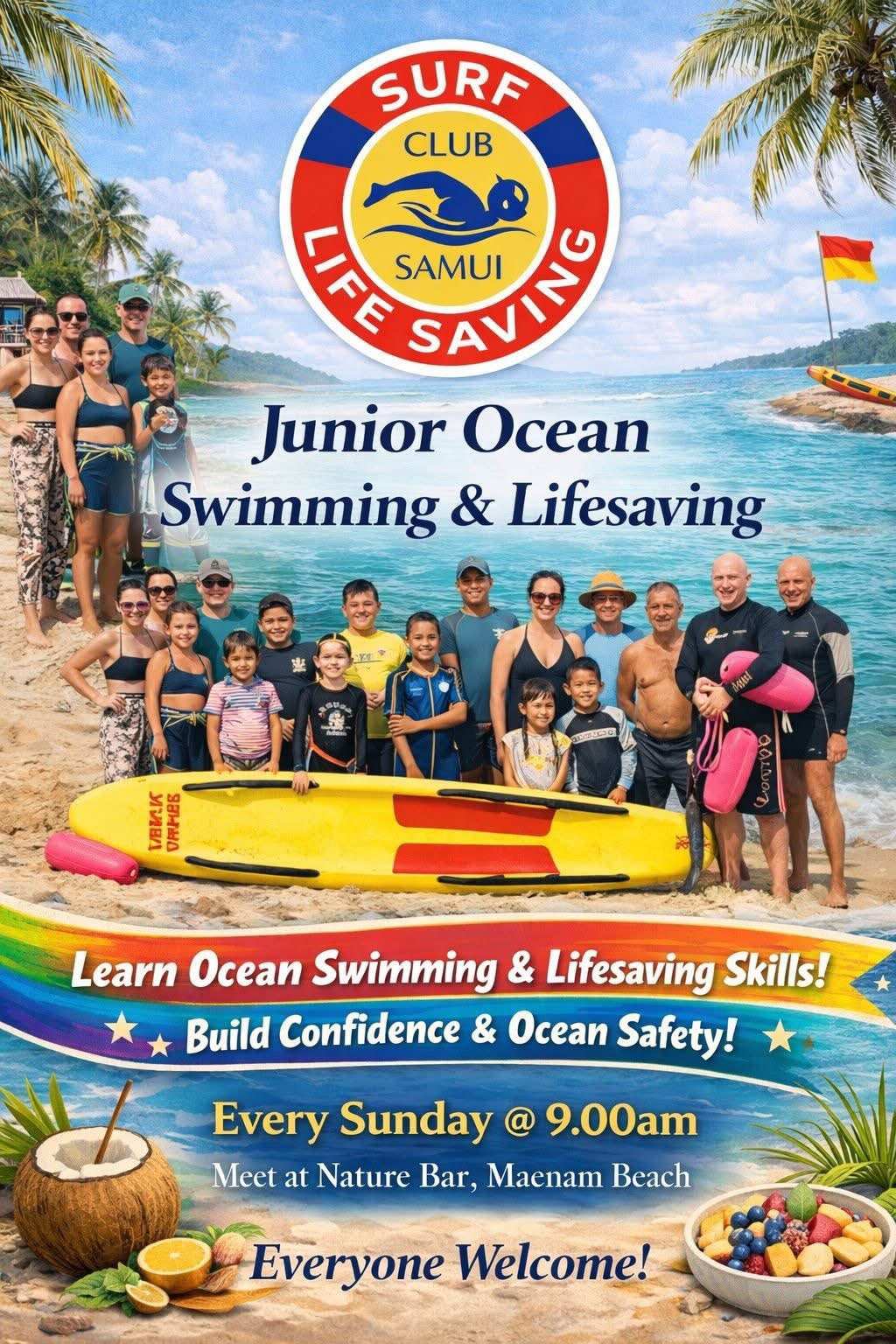 Junior ocean swimming and lifesaving flyer