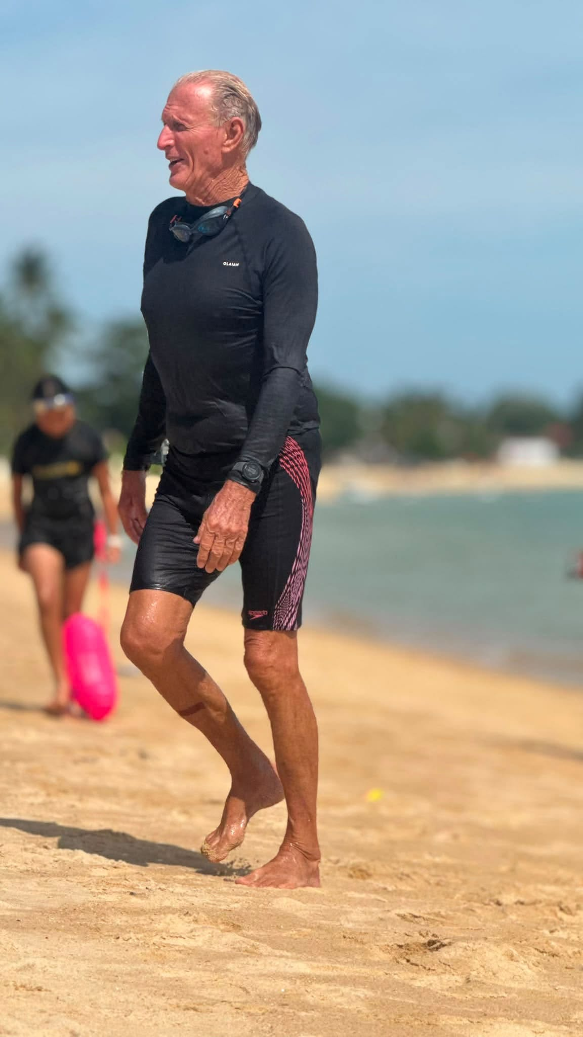 Gary volunteering on the beach