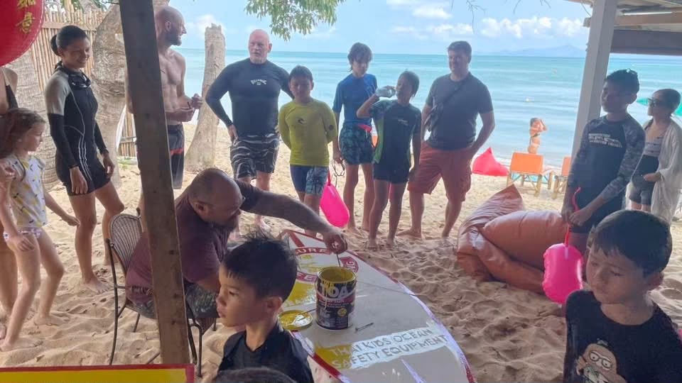 Tony painting club signage